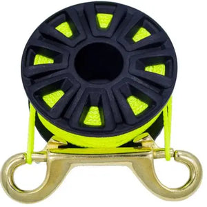 Spool - 45m yellow line w/brass bolt snap