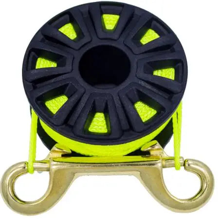 Spool - 45m yellow line w/brass bolt snap