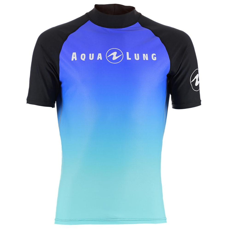 Aqua Lung Blue Frozen Short Sleeve Rashguard Men's | DiveWise Malta